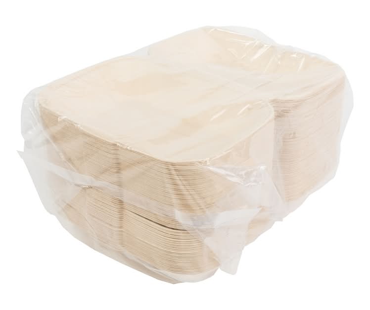 PrimeWare Hinged Fiber Lid Containers, 9" x 6" (125 ct)