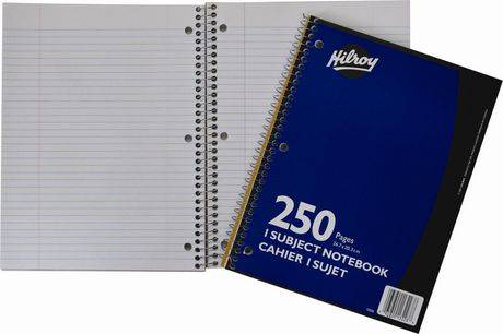 Hilroy 1 Subject Notebook (1 unit)