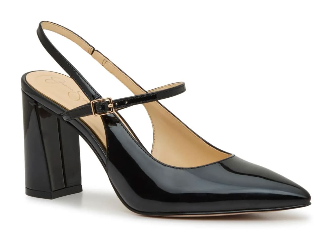 Jessica Simpson Syraya Pump (Black Patent Medium - 9.5)