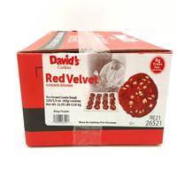 Frozen David's Cookies - Red Velvet Decadent Cookie Dough, 1.5 oz each - 120 ct (1X120|Case of 1)