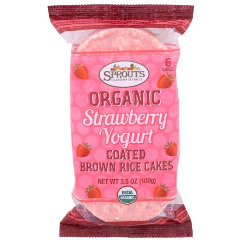 Sprouts Organic Strawberry Yogurt Coated Brown Rice Cakes