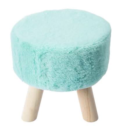 Plush Foot Stool Mint