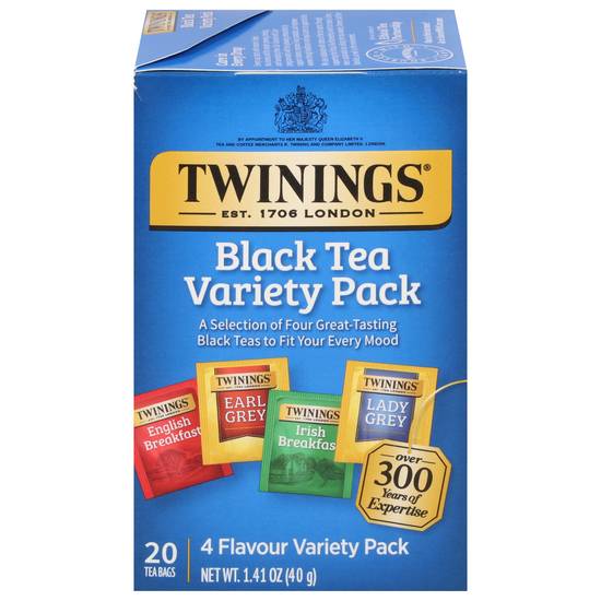 Twinings 4 Flavour Variety pack Black Tea (20 ct, 1.41 oz)