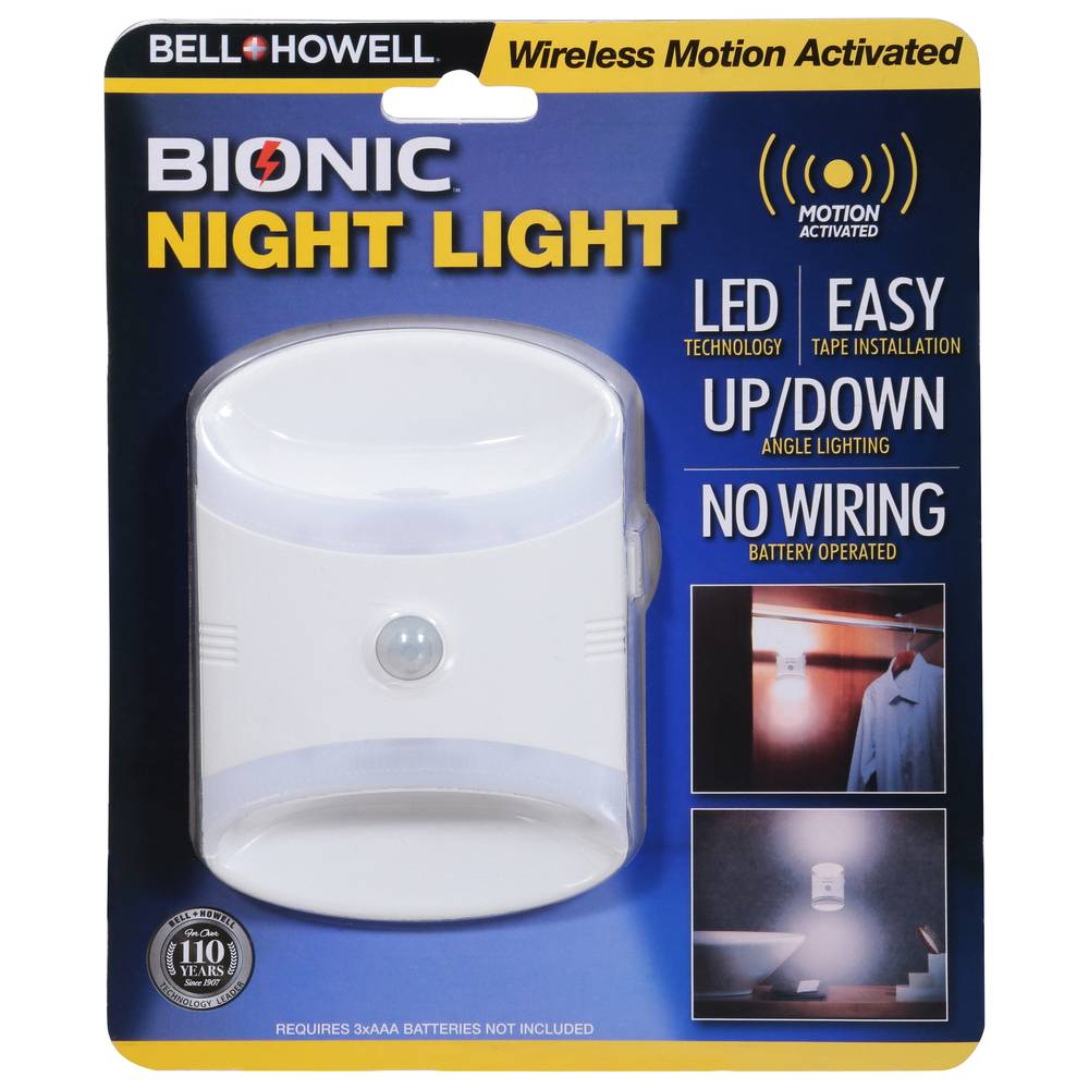 Bell and Howell Wireless Motion Activated Led Bionic Night Light