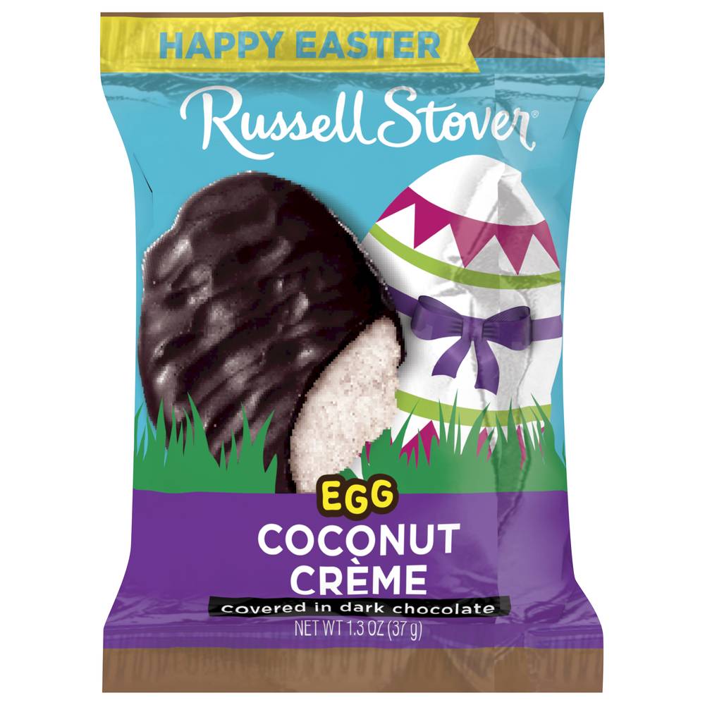 Russell Stover Dark Chocolate Easter Egg, Coconut Crème (1.3 oz)