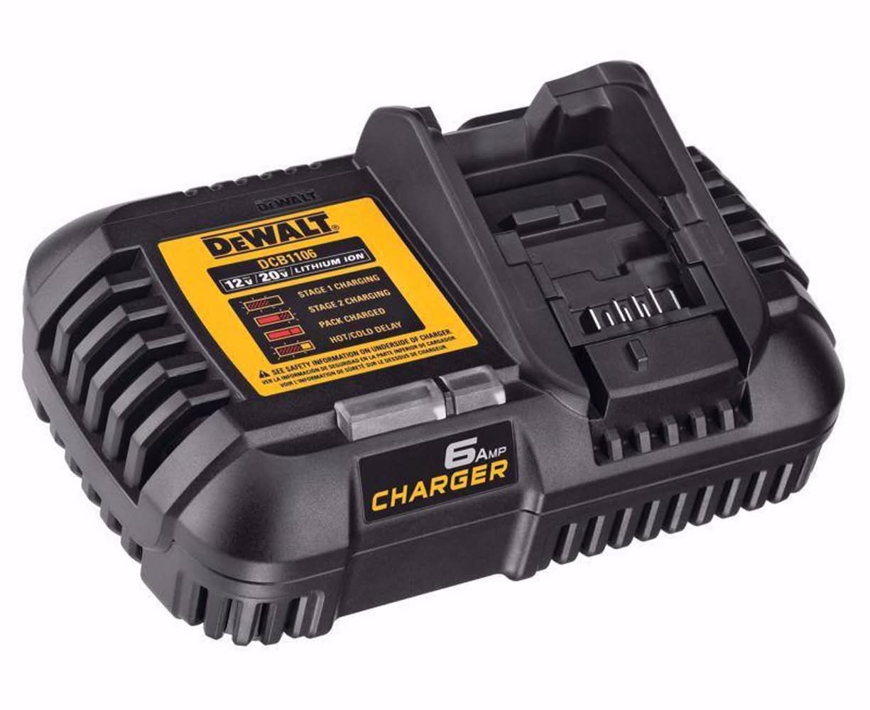Dewalt 20V Max Dcb1106 20 V Lithium-Ion 6 Amp Battery Charger 1 Pc