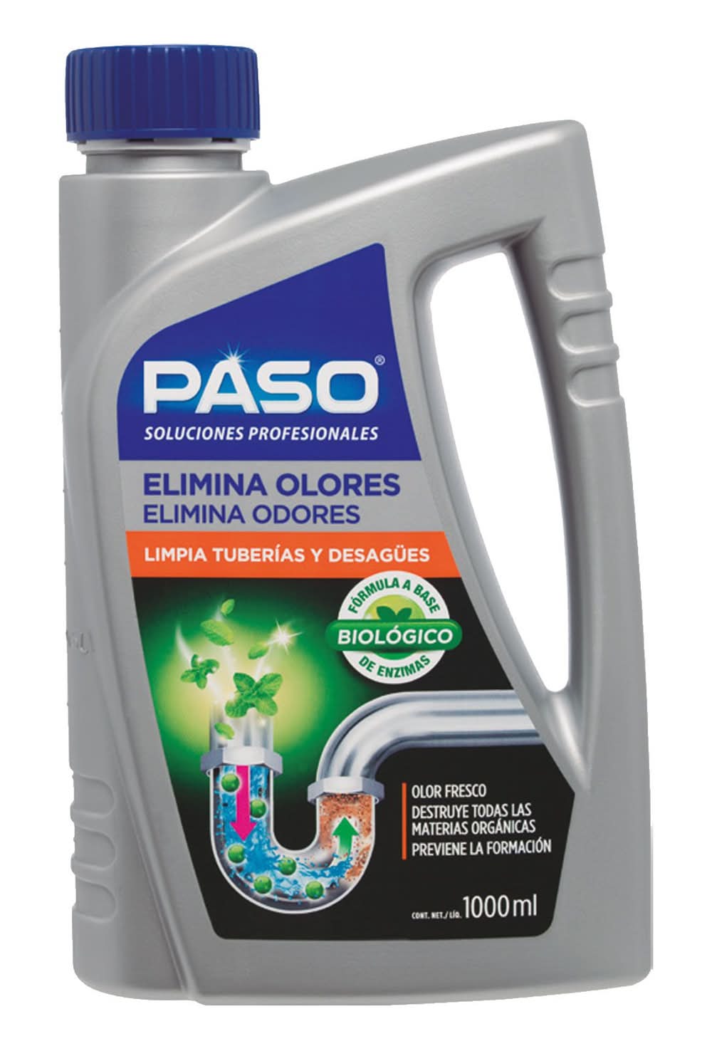 Paso · Limpiador para tuberías en gel (1 L)
