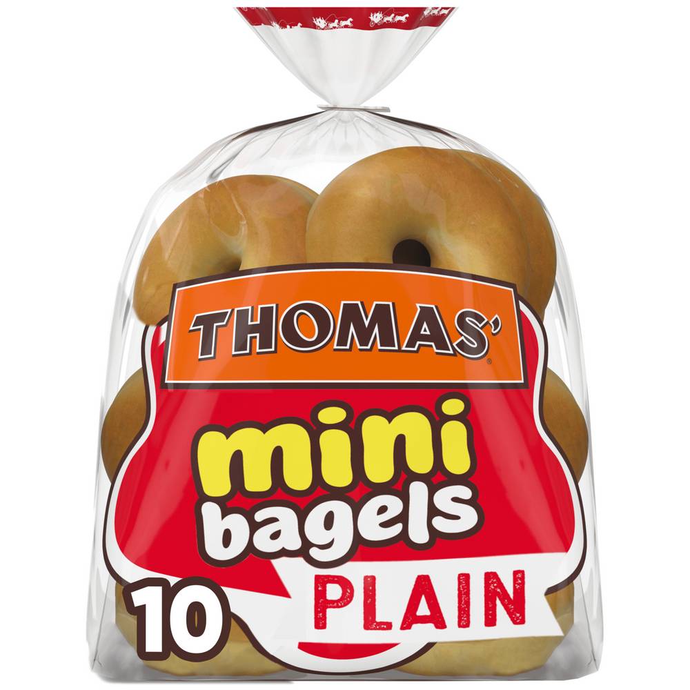 Thomas' Pre-Sliced Plain Mini Bagels (10 ct)