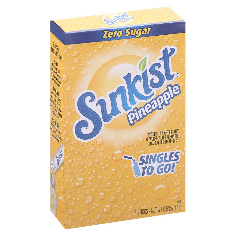 Sunkist Zero Sugar Pineapple Drink Mix (0.53 oz)