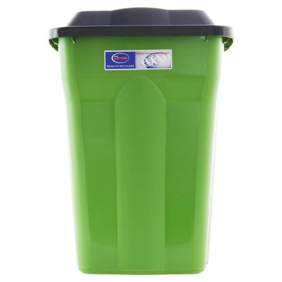 Plásticos santana cesto para lixo com tampa (51l)