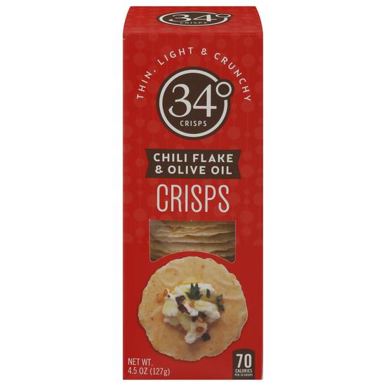 34 Degrees Crisps (chili flake - olive oil)
