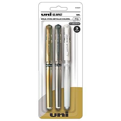 Uni-Ball Impact Roller Pens, Bold Point, 1.0 Mm, Assorted,