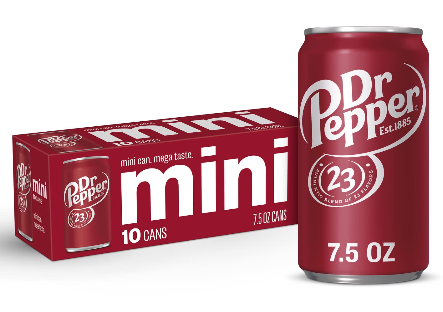 Dr Pepper Cola Mini Can Soft Drink (10 x 7.5 fl oz)