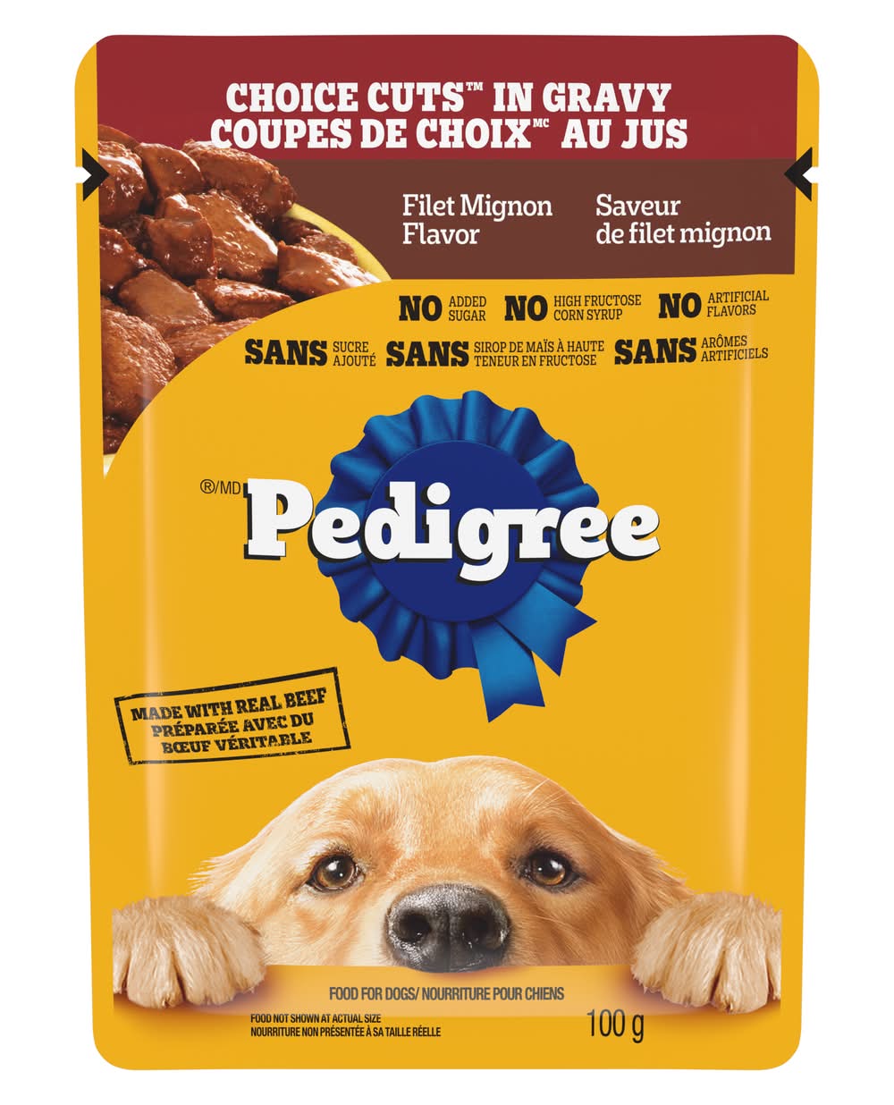 Pedigree Choice Cuts in Gravy Adult Wet Dog Food Pouch, Filet Mignon (0.1 kg)