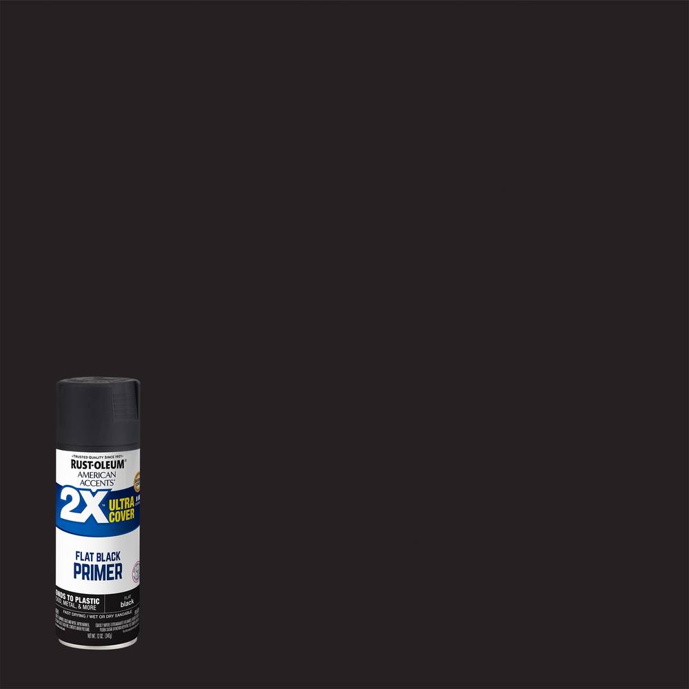 Rust-Oleum 2X Ultra Cover Flat Black Spray Paint and Primer In One (NET WT. 12-oz) | 327911