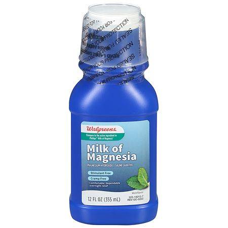 Walgreens Milk Of Magnesia Mint Flavor Saline Laxative