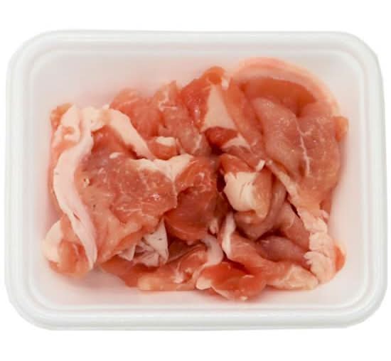 国産豚肉　小間切れ　１１０ｇ～１７０ｇの商品をお届けします