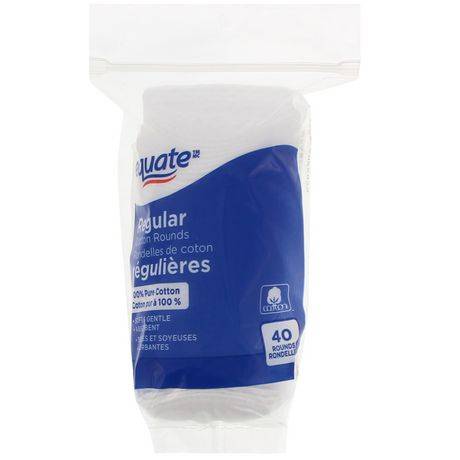 Equate Regular Cotton Rounds (40 ct)