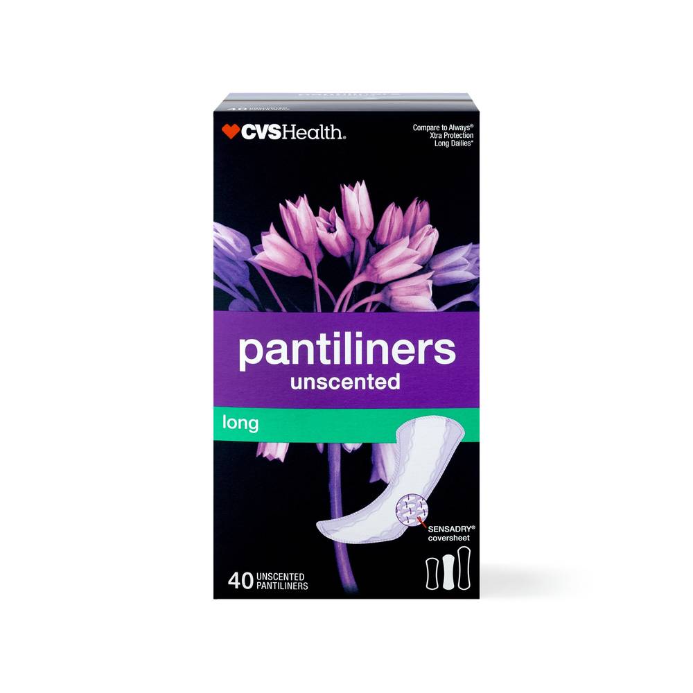 Cvs Health Panty Liners, Long, 40 Ct