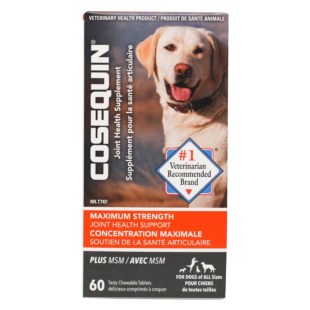 COSEQUIN Maximum Strength Plus Joint Supplements for Dogs (Size: 60 Count)