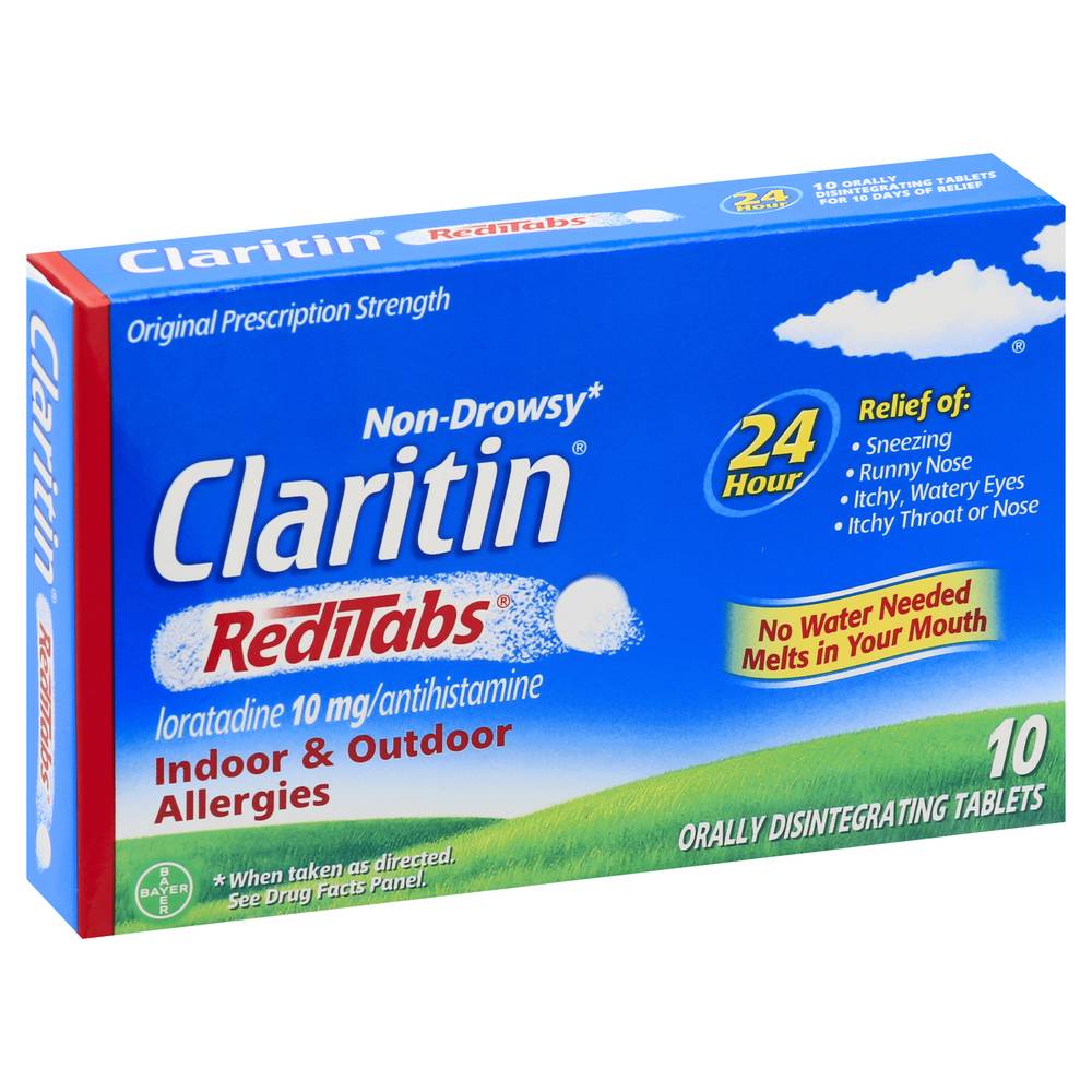 Claritin Reditabs Non-Drowsy Loratadine 10 mg Allergy Relief Tablets