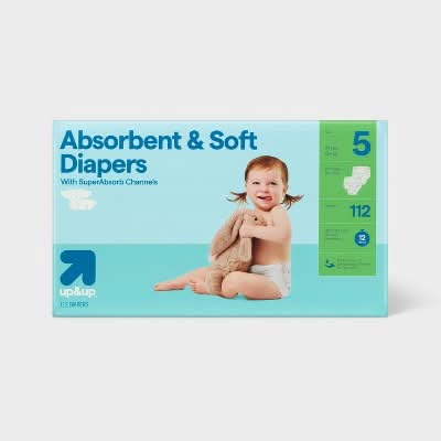 up&up Disposable Super Absorb Diapers pack, 5 (112 ct)