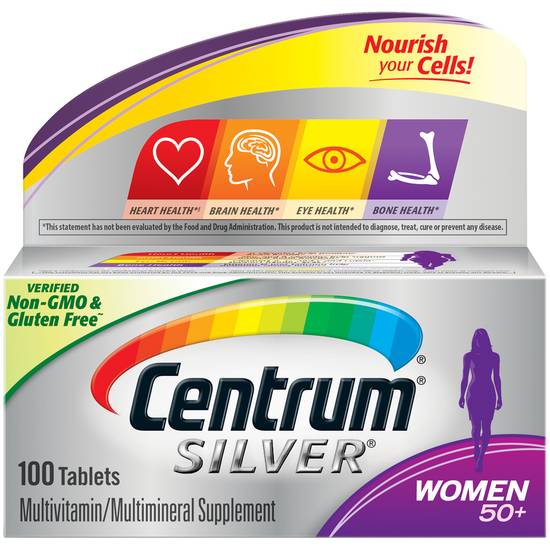 Centrum Silver Women Complete Multivitamin/Multimineral Supplement Tablet - 100 ct