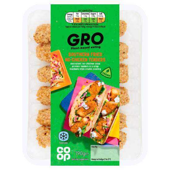 Co-Op Gro Southern Fried No-Chicken Tenders 190g