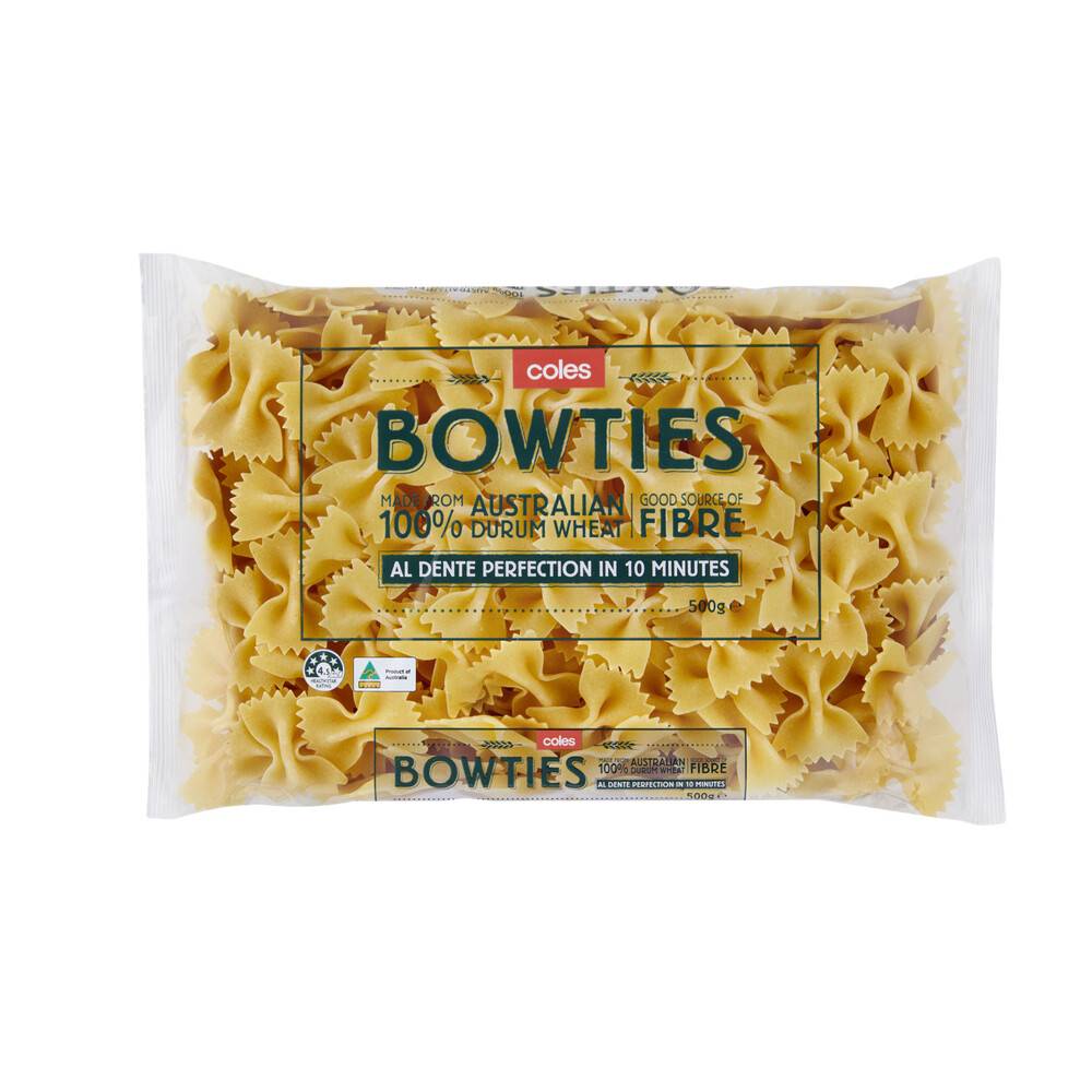 Coles Durum Wheat Pasta Bowties 500g