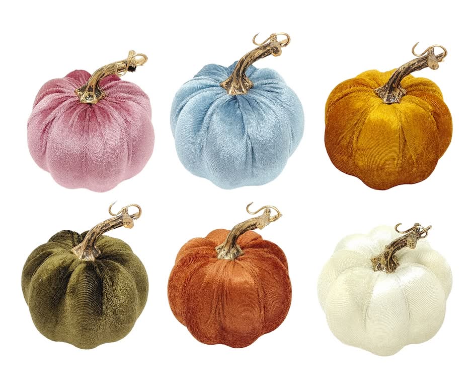 Harvest Decorative Velvet Pumpkin