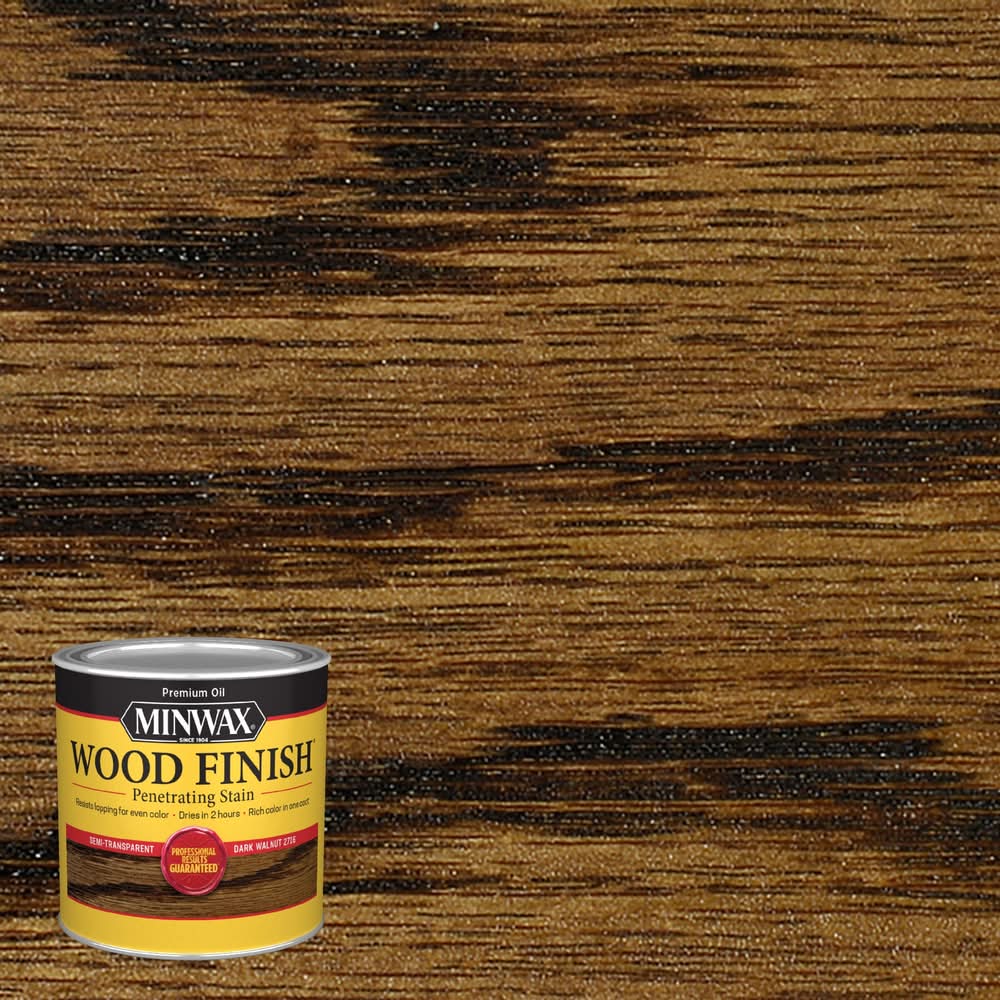 Minwax Wood Finish Oil-based Dark Walnut Semi-transparent Interior Stain ( Half-pint )