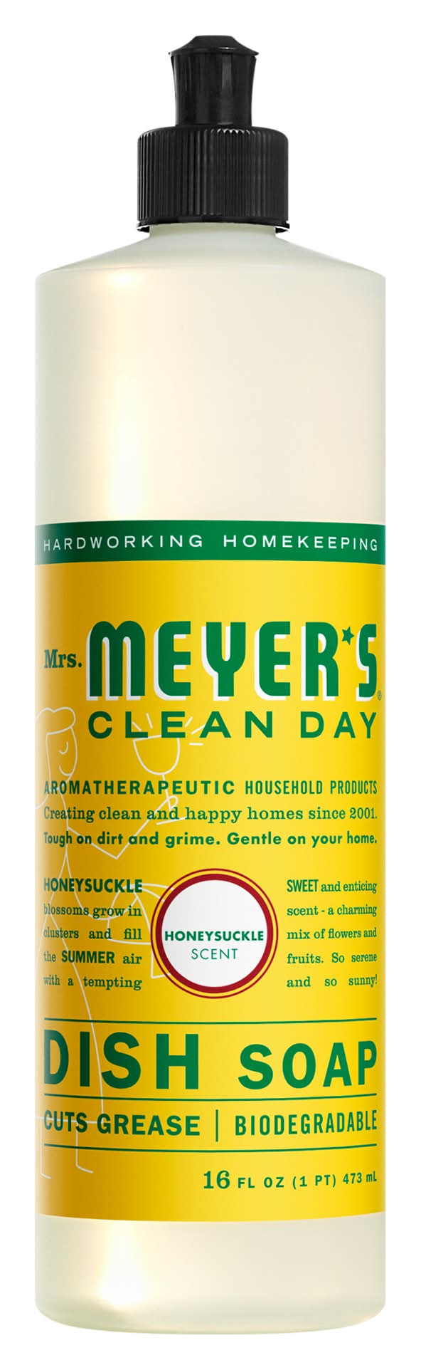 Mrs. Meyer's Clean Day Honeysuckle Scent Biodegradable Dish Soap (16 fl oz)