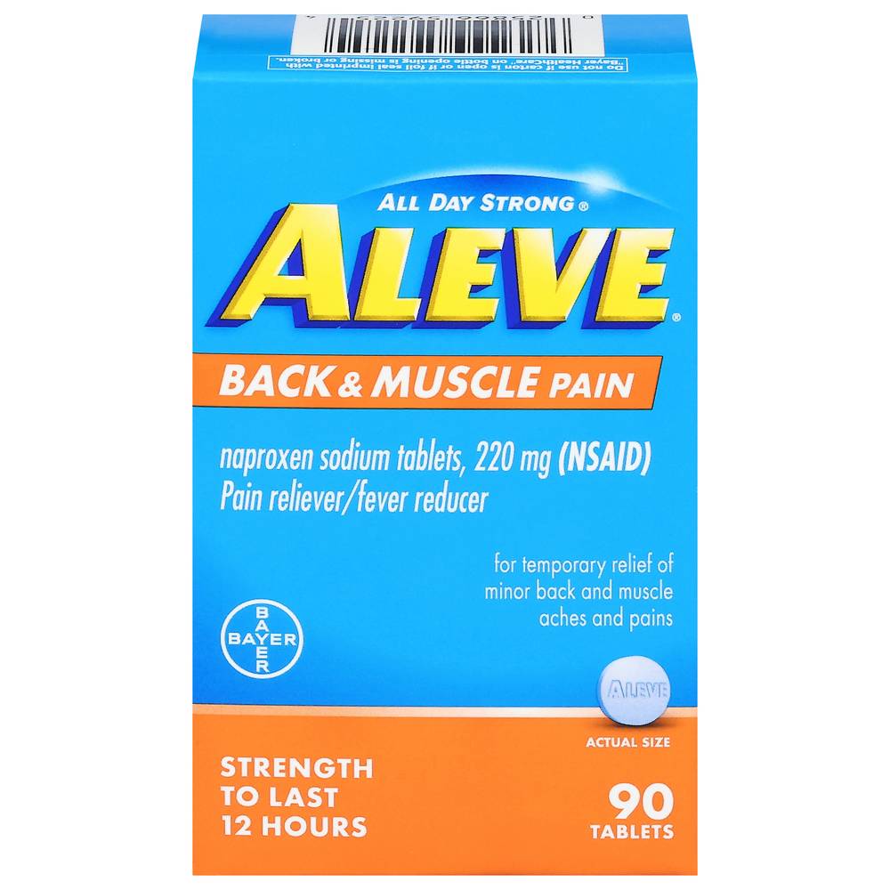 Aleve All Day Strong 220 mg Back & Muscle Pain Tablets (90 ct)