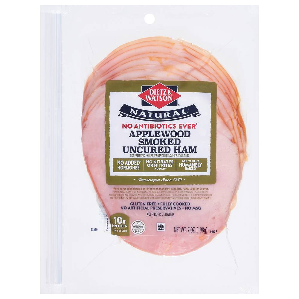 Dietz & Watson Uncured Applewood Smoked Ham (7 oz)