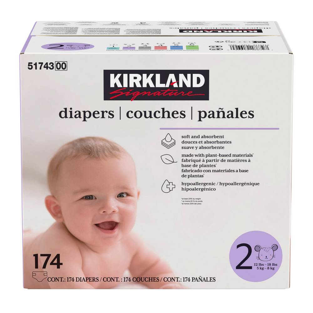 Kirkland Signature Diapers Size 2, 174-Count