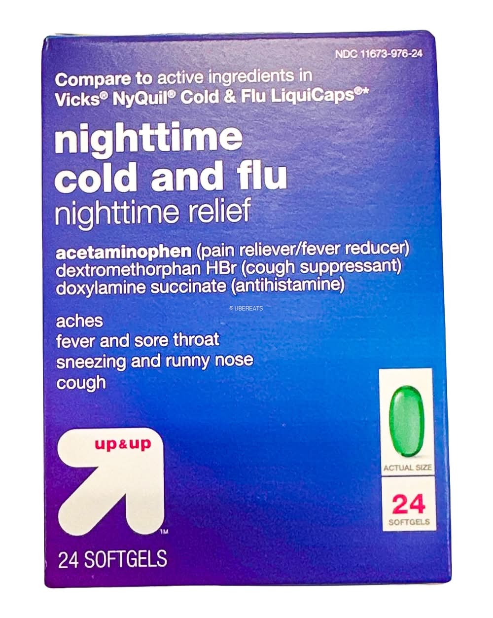 up&up Nighttime Cold & Flu Relief Softgels (24 ct)