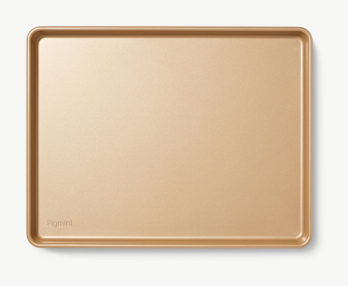 Figmint Nonstick Aluminized Steel Baking Sheet, 12 7/16" x 16 1/4", Gold