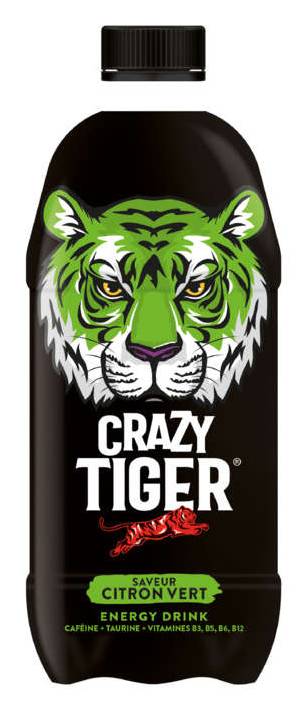 Crazy Tiger Saveur Citron Vert Boisson Energétique 1L