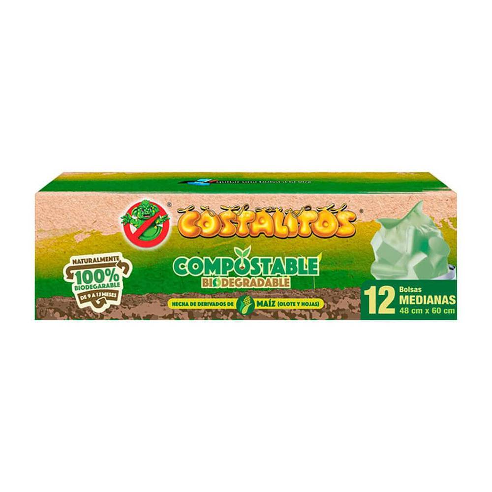 Costalitos · Bolsa basura biodegradable, M (12 un)