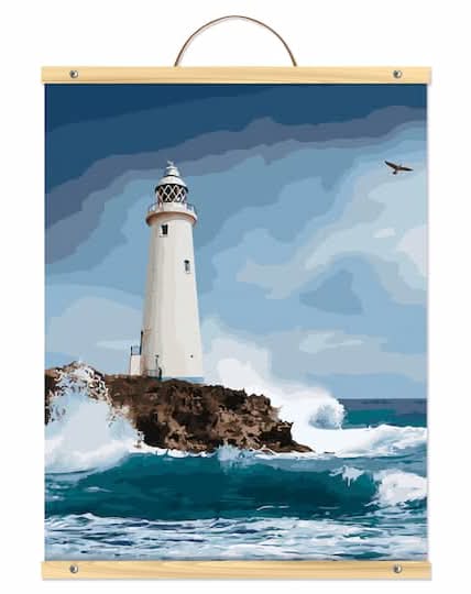 Artist's Loft Necessities Lighthouse Paint-By-Number Kit, 16 inch x 20 inch (48 ct)