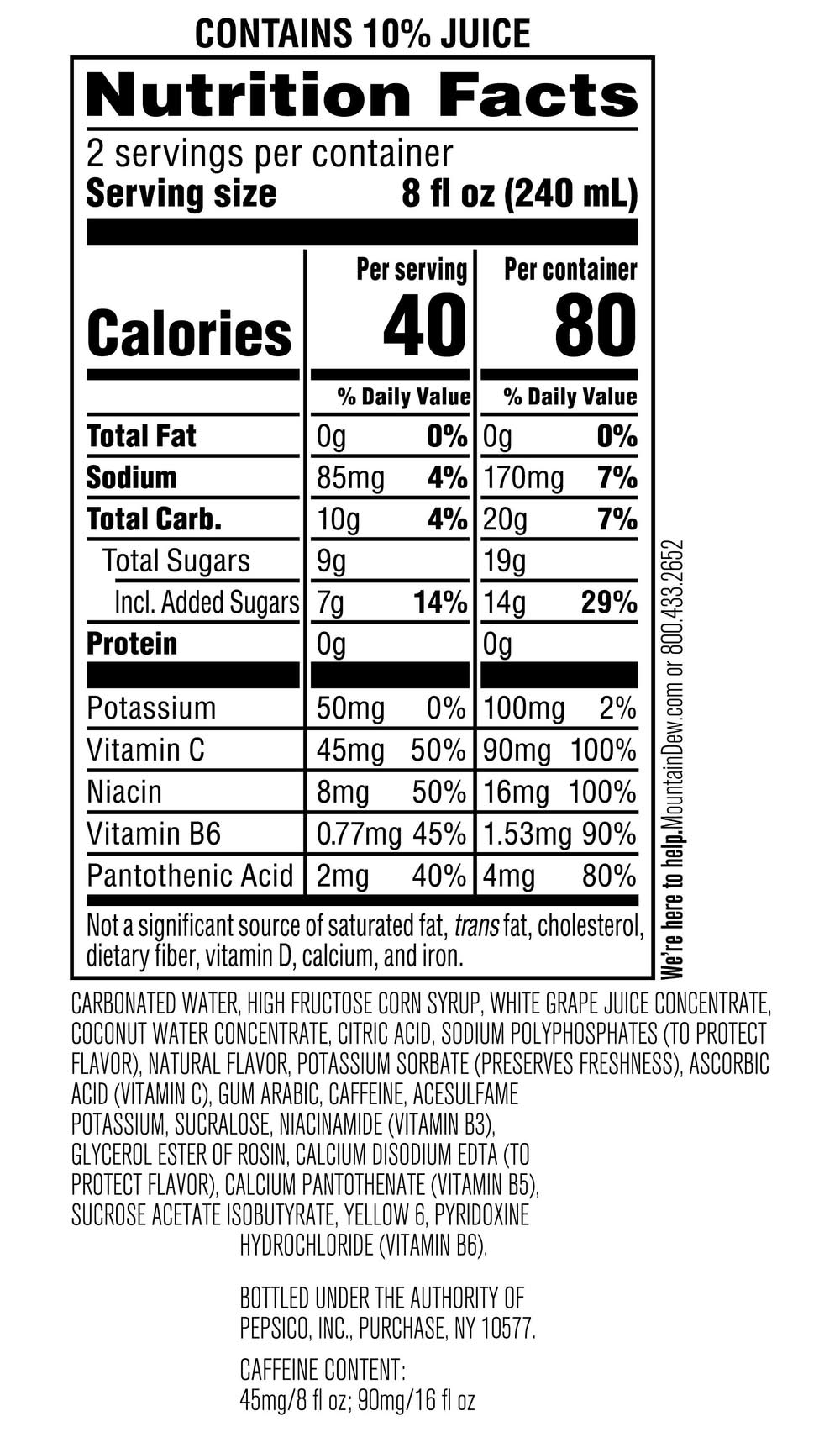 Mountain Dew Kickstart Juice Drink, Pineapple-Orange-Mango (16 fl oz)