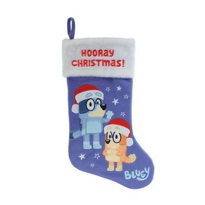 19" Bluey and Bingo Christmas Stocking Blue/White