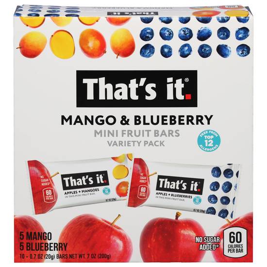 That's It. Mini Fruit Bars (mango-blueberry)