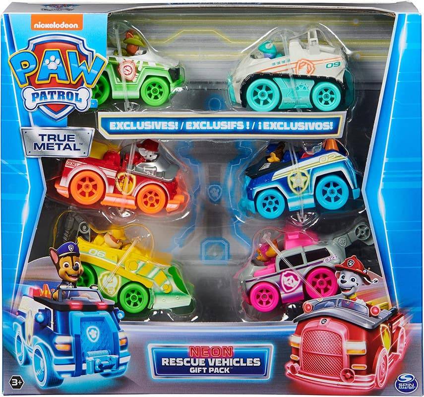 Spin master vehículos de rescate neón paw patrol