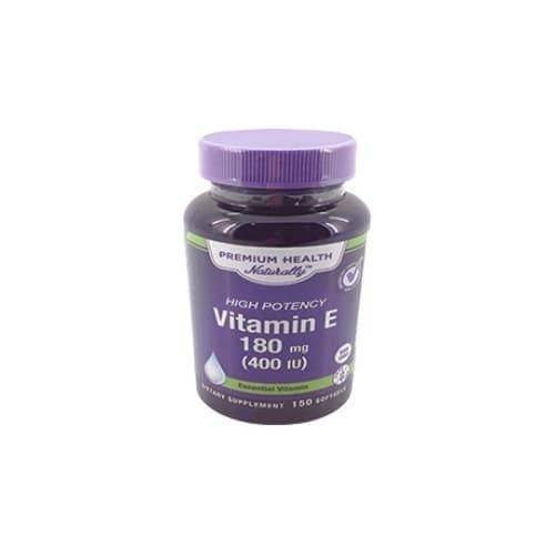 Premium Health Naturally High Potency Vitamin E 180 mg (150 softgels)