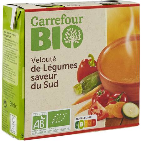 FID - Soupe bio  de légumes CARREFOUR BIO - les 2 briques de 30cL