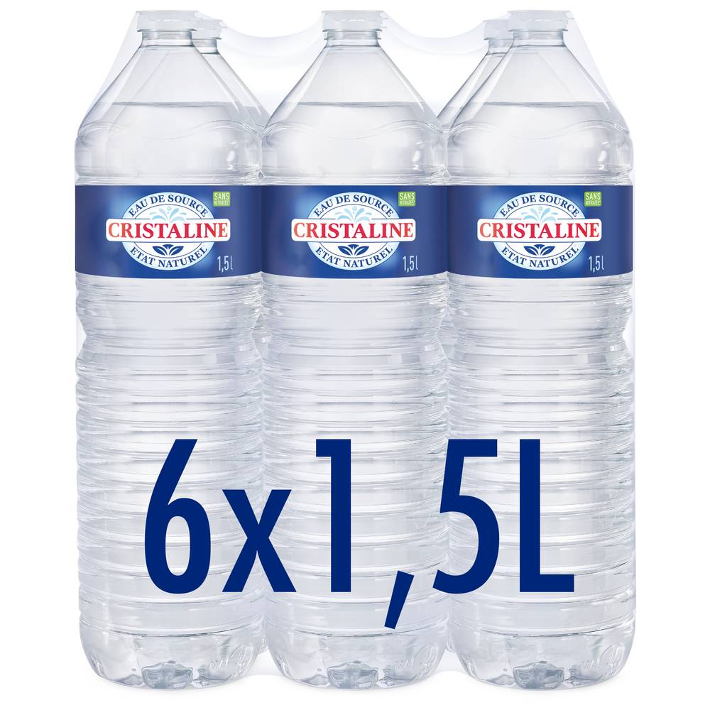 Cristaline - Eau de source (6 pièces, 1.5 L)