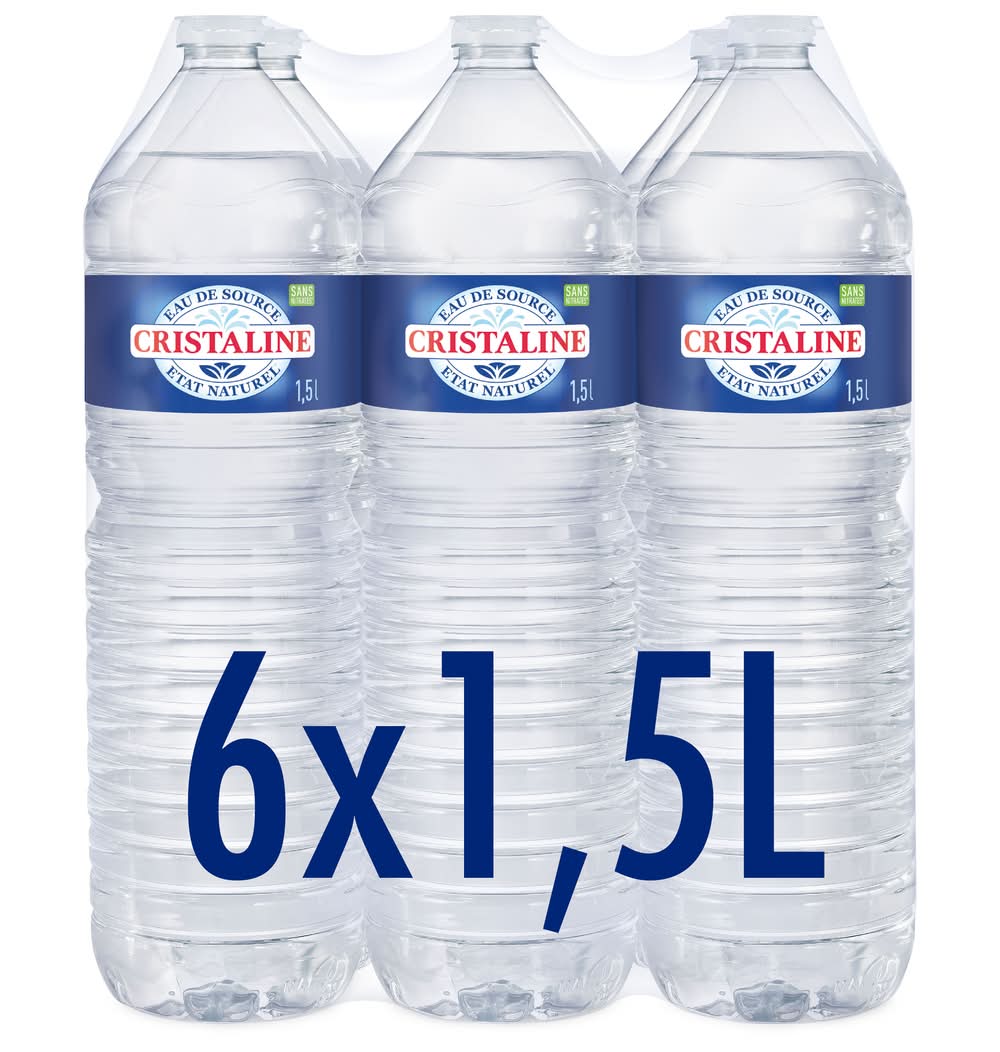 Cristaline - Eau de source naturelle (6 x 1,5L)