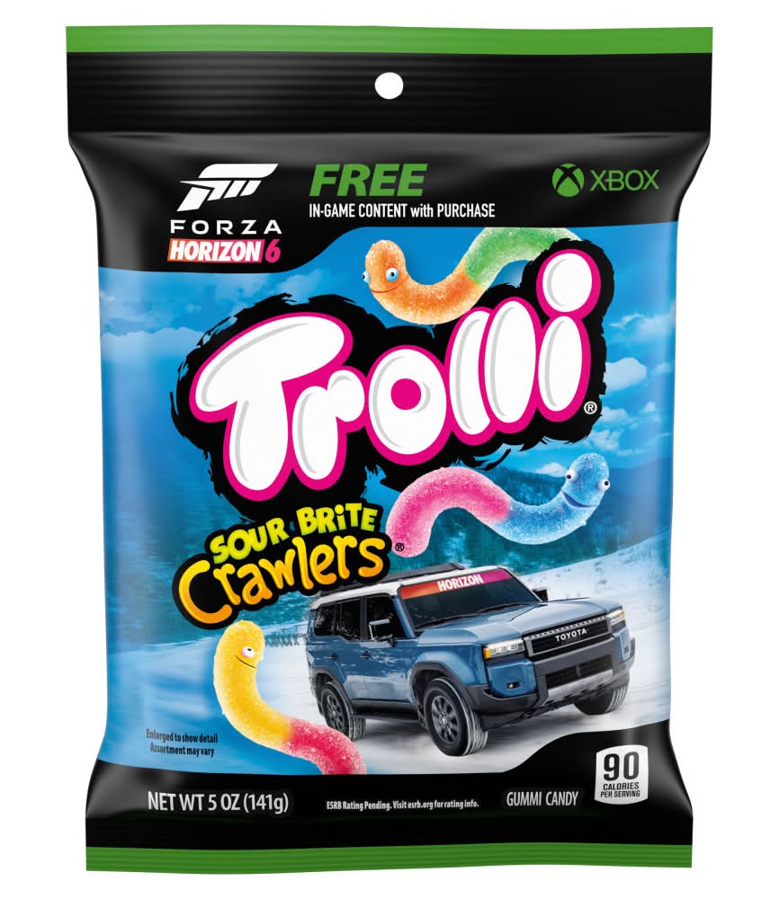 Trolli Sour Brite Crawlers Gummy Candy, Assorted (5 oz)