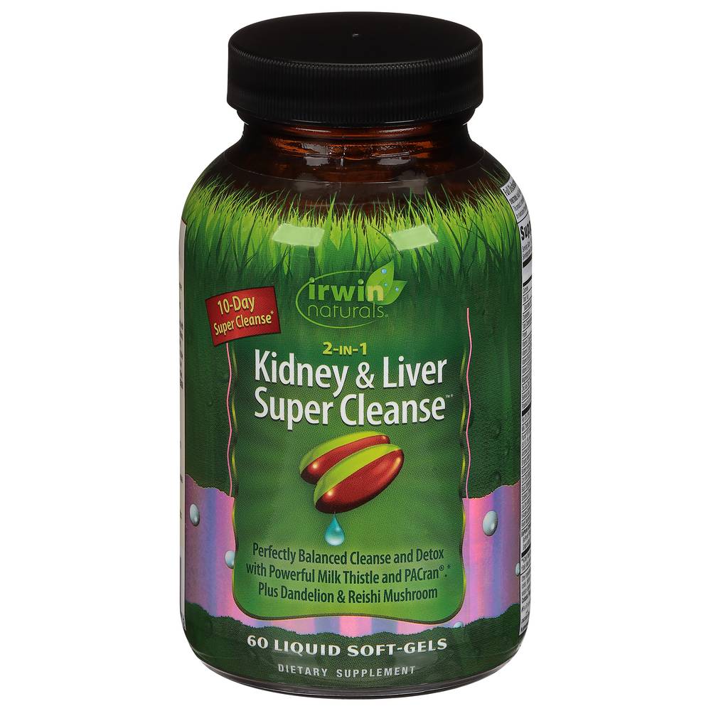 Irwin Naturals 2-In-1 Kidney & Liver Super Cleanse Softgels (11.2 oz, 60 ct)